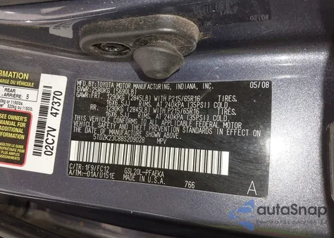 2008 Toyota Sienna Le from USA, damaged, VIN 5TDZK23C88S209028